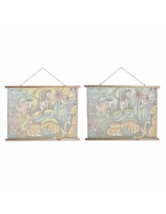 Quadro DKD Home Decor Per bambini animali 100 x 2 x 75 cm (2 Unità) da DKD Home Decor, Stampe e quadri su tela - Ref: S302857...