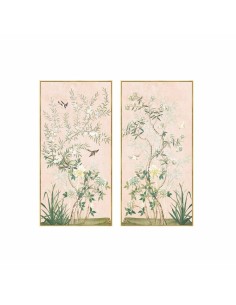 Cuadro DKD Home Decor 80 x 4 x 80 cm Flores Shabby Chic (2 Unidades) | Tienda24 Tienda24.eu