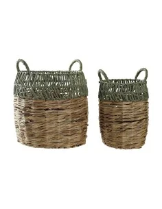 Cesta DKD Home Decor 28 x 20 x 18 cm Fibra natural | Tienda24 Tienda24.eu