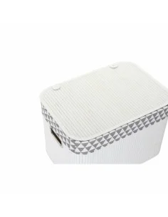 Caja Decorativa Lona 24 x 18 x 6 cm DMF (2 Piezas) | Tienda24 Tienda24.eu