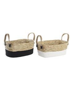 Caixa Decorativa DKD Home Decor Fibra natural 33 x 23 x 13 cm | Tienda24 Tienda24.eu