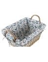 Basket DKD Home Decor Polyester wicker 40 x 30 x 20 cm | Tienda24 Tienda24.eu