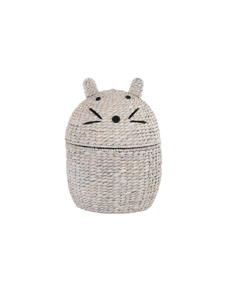 Laundry basket DKD Home Decor White Mouse Children's Fibre (38 x 38 x 54 cm) | Tienda24 Tienda24.eu