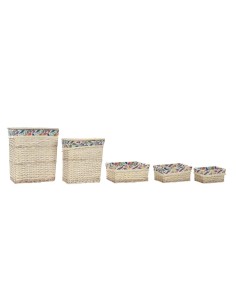 Set di Cestini DKD Home Decor Poliestere vimini (47 x 35 x 56 cm) da DKD Home Decor, Scatole decorative - Ref: S3028918, Prec...