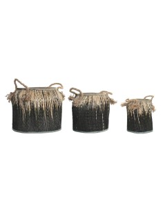 Basket set DKD Home Decor Seagrass (35 x 35 x 28 cm) | Tienda24 Tienda24.eu