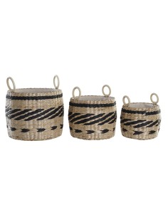 Cesta Multiusos DKD Home Decor 30 x 30 x 36 cm Jute Boho (2 Unidades) | Tienda24 Tienda24.eu