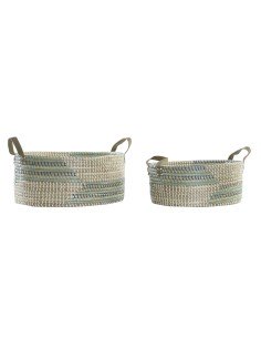 Basket set DKD Home Decor Seagrass (35 x 35 x 28 cm) | Tienda24 Tienda24.eu