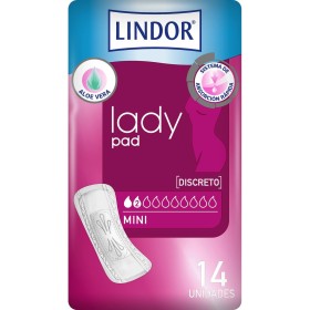 Compresses pour Incontinence Lindor Lady Pad Mini 14 Unités de Lindor, Serviettes pour pertes urinaires - Réf : S05106430, Pr...