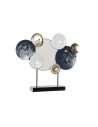 Decorative Figure DKD Home Decor 62 x 8,3 x 53,3 cm Blue Golden White Circles | Tienda24 Tienda24.eu