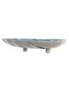 Centro de Mesa DKD Home Decor 43 x 36 x 9 cm Azul Verde 45 x 36 x 9 cm Hoja de planta | Tienda24 Tienda24.eu