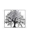 Décoration murale DKD Home Decor 3 Pièces Noir Arbre Métal (105 x 1,3 x 91 cm) | Tienda24 Tienda24.eu