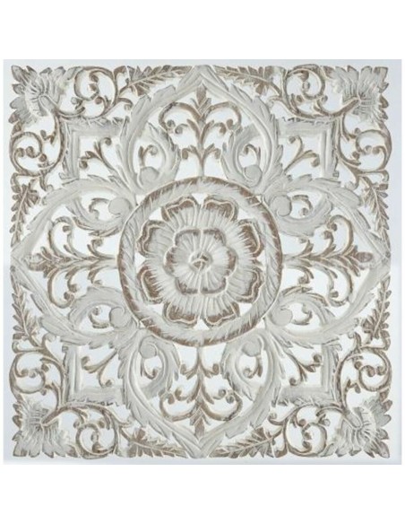 Wall Decoration DKD Home Decor White Mandala MDF Wood (60 x 2 x 60 cm) | Tienda24 Tienda24.eu