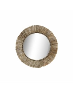 Specchio da parete DKD Home Decor Cristallo Naturale Iuta (52 x 3 x 52 cm) da DKD Home Decor, Specchi da parete - Ref: S30296...