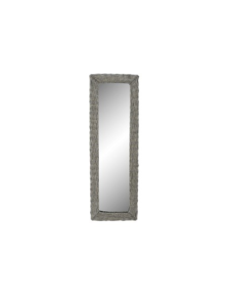 Wall mirror DKD Home Decor Mirror Grey wicker Cottage (43 x 4 x 133 cm) (43 x 4 x 132 cm) | Tienda24 Tienda24.eu