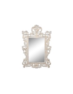 Espejo de pared Home ESPRIT Blanco Marrón Beige Gris Cristal Poliestireno 66 x 2 x 92 cm (4 Unidades) | Tienda24 Tienda24.eu