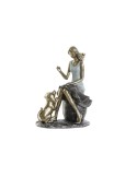 Figura Decorativa DKD Home Decor Azul Dorado Mujer 13 x 8,5 x 17,5 cm | Tienda24 Tienda24.eu