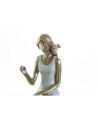 Statua Decorativa DKD Home Decor Azzurro Dorato Donna 13 x 8,5 x 17,5 cm da DKD Home Decor, Soprammobili - Ref: S3029842, Pre...