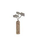 Figura Decorativa DKD Home Decor Tronco Plateado Árbol Marrón Aluminio Colonial Madera de mango (26 x 11 x 51 cm) | Tienda24 Tienda24.eu