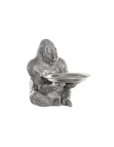 Statua Decorativa DKD Home Decor Argentato Resina Gorilla (38 x 55 x 52 cm) da DKD Home Decor, Soprammobili - Ref: S3029926, ...