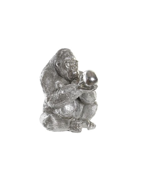 Figurine Décorative DKD Home Decor Argenté Résine Gorille (38,5 x 33 x 43,5 cm) | Tienda24 Tienda24.eu