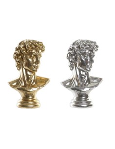 Statua Decorativa DKD Home Decor 24,5 x 17,5 x 36 cm Argentato Dorato Busto Neoclassico (2 Unità) da DKD Home Decor, Soprammo...