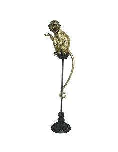 Figura Decorativa DKD Home Decor 17,5 x 13,5 x 26 cm Azul Dorado Marrón Leopardo Colonial (2 Unidades) | Tienda24 Tienda24.eu