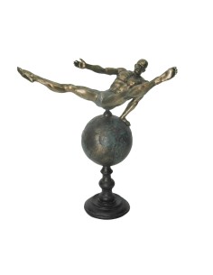 Statua Decorativa DKD Home Decor Mondo Dorato Resina Ginnasta Moderno (29 x 16 x 33 cm) da DKD Home Decor, Soprammobili - Ref...