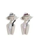 Decorative Figure DKD Home Decor 18,5 x 15 x 31 cm Lady Pink White (2 Units) | Tienda24 Tienda24.eu