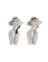 Decorative Figure DKD Home Decor 18,5 x 15 x 31 cm Lady Pink White (2 Units) | Tienda24 Tienda24.eu