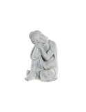 Decorative Figure DKD Home Decor Grey Light grey Buddha Oriental 18 x 14 x 23 cm | Tienda24 Tienda24.eu