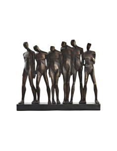 Statua Decorativa DKD Home Decor Nero Rame Resina Persone Moderno (40 x 10,5 x 34,5 cm) da DKD Home Decor, Soprammobili - Ref...