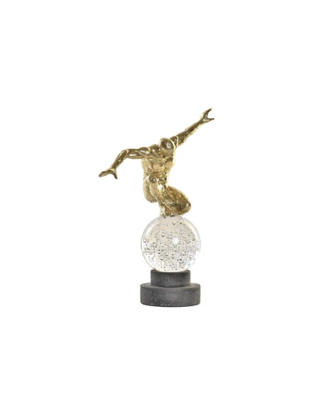 Figurine Décorative DKD Home Decor Verre Doré Résine Homme (28 x 12 x 38 cm) | Tienda24 Tienda24.eu