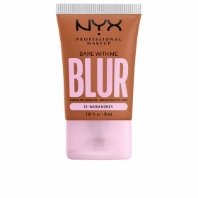 Base de Maquillage Crémeuse NYX Bare With Me Blur Nº 15 Warm honey 30 ml de NYX, Fonds de teint - Réf : S05109970, Prix : 9,6...