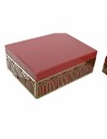 Caja-Joyero DKD Home Decor Metal Cristal Rojo Dorado Madera MDF 25 x 18 x 10 cm (2 Unidades) | Tienda24 Tienda24.eu