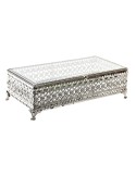 Caja-Joyero DKD Home Decor Cristal Plateado Metal (25,5 x 12,5 x 7,5 cm) | Tienda24 Tienda24.eu