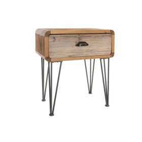 Nightstand DKD Home Decor Natural Wood Metal 51 x 30 x 60 cm