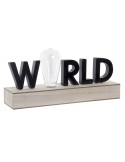 Décoration lumineuse DKD Home Decor World Noir Métal Bois MDF 30 x 40 cm 34 x 8 x 16 cm | Tienda24 Tienda24.eu