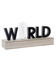 Lighting decoration DKD Home Decor World Black Metal MDF Wood 30 x 40 cm 34 x 8 x 16 cm by DKD Home Decor, Motif Lamp - Ref: ...