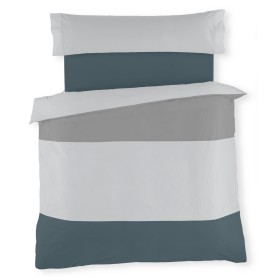 Juego de funda nórdica Alexandra House Living Blanco Gris Cama de 90 2 Piezas de Alexandra House Living, Edredones y fundas p...