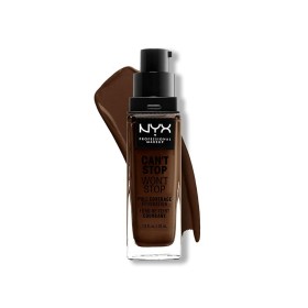 Base Cremosa per il Trucco NYX Can't Stop Won't Stop Deep Ebony 30 ml di NYX, Fondotinta - Rif: S05112521, Prezzo: 19,23 €, S...