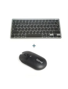 Tastatur mit Drahtloser Maus GEMBIRD KBS-ECLIPSE-M500-PT Grau | Tienda24 Tienda24.eu