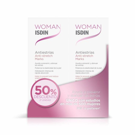 Creme Corporal Antiestrias Isdin Woman 2 x 250 ml 250 ml de Isdin, Tonificadores e modeladores - Ref: S05113263, Preço: 45,75...