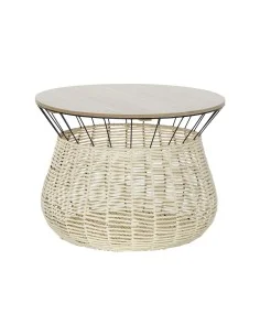 Mesa de Centro DKD Home Decor Natural Madera de Paulonia 66 x 66 x 45 cm | Tienda24 Tienda24.eu