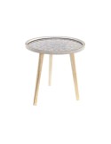 Side table DKD Home Decor Natural Black 40 x 40 x 41 cm MDF Wood | Tienda24 Tienda24.eu