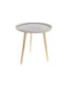 Side table DKD Home Decor Natural Black 40 x 40 x 41 cm MDF Wood | Tienda24 Tienda24.eu