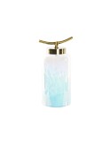 Vase DKD Home Decor Crystal Blue Golden Metal Mediterranean (19 x 15 x 33 cm) (Ø 14 cm) | Tienda24 Tienda24.eu