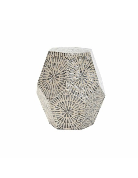 Beistelltisch DKD Home Decor 46 x 46 x 50 cm Grau Beige Perlmutt | Tienda24 Tienda24.eu