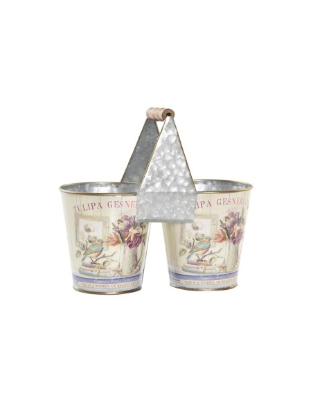 Vaso DKD Home Decor Rosa Metallo Shabby Chic 24 x 12 x 23 cm da DKD Home Decor, Cachepot - Ref: S3032073, Precio: 11,95 €, De...