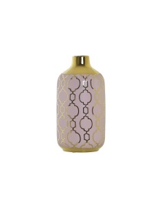 Jarrón DKD Home Decor Cristal Beige Dorado Aluminio (28 x 11 x 45 cm) | Tienda24 Tienda24.eu