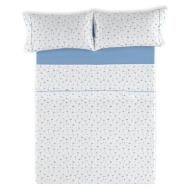 Jeu de draps Alexandra House Living Estelia Bleu Gran lit 2 persones 4 Pièces de Alexandra House Living, Draps et taies d'ore...